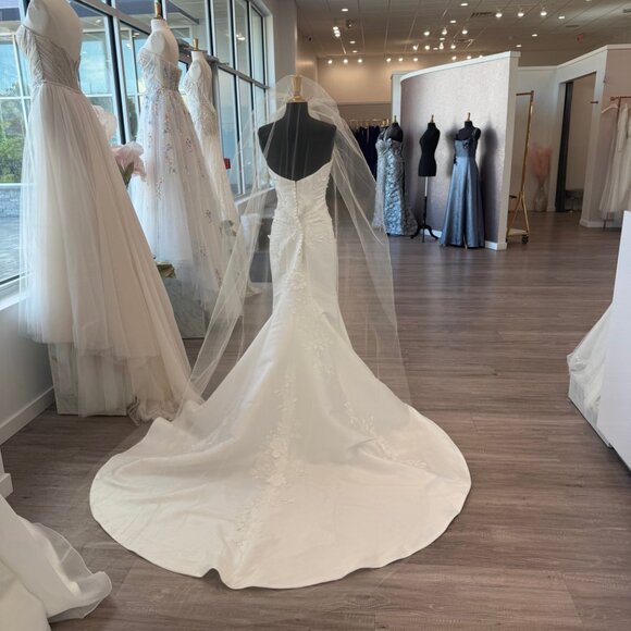 Plain Champagne Cathedral Veil main image 6